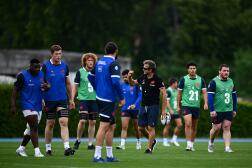 A French rugby team training session in Marcoussis (outside of Paris) on June 22, 2022.