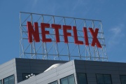 L’enseigne Netflix sur un building à Hollywood, en Californie, en mars 2022.