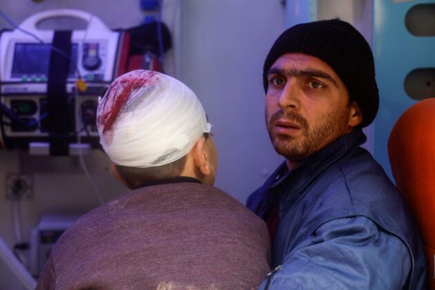 En un hospital cerca del cruce de Bab Al-Hawa controlado por los rebeldes sirios hacia Turquía el 6 de febrero de 2023.