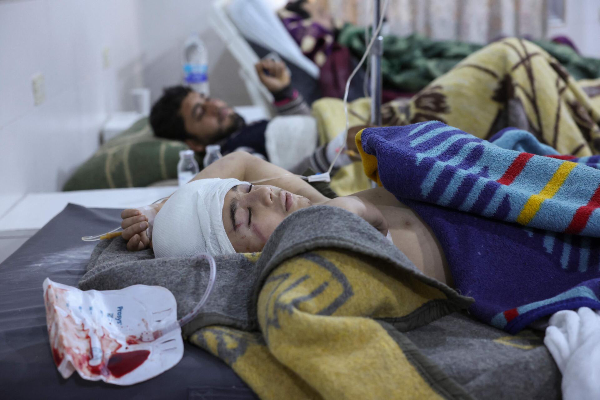 A l’hôpital al-Rahma dans la ville syrienne de Darkoch, à la périphérie de la province d’Idlib (nord-ouest de la Syrie), tenue par les rebelles, le 6 février 2023.