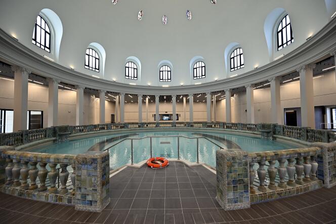 The round swimming pool of the future modernized Nancy Thermal aquatic complex, in Nancy, on December 15, 2022.