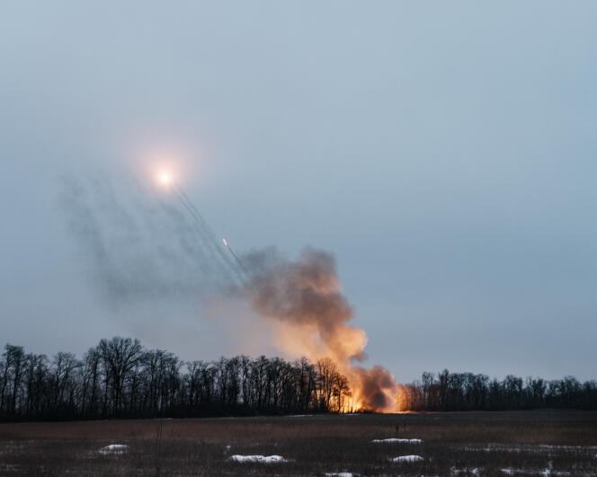 Près du front dans l’oblast de Louhansk, en Ukraine, le 2 février 2023. 