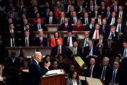 US President Joe Biden delivers his State of the Union address to Congress in Washington, DC, on February 7, 2023.