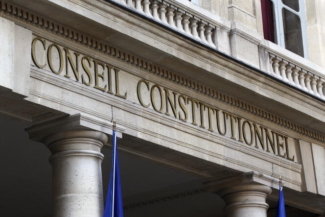 Le Conseil constitutionnel, à Paris, en février 2012.