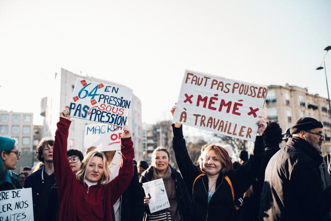 Cuarto día de movilización contra la reforma de las pensiones, en Marsella, 11 de febrero de 2023. 