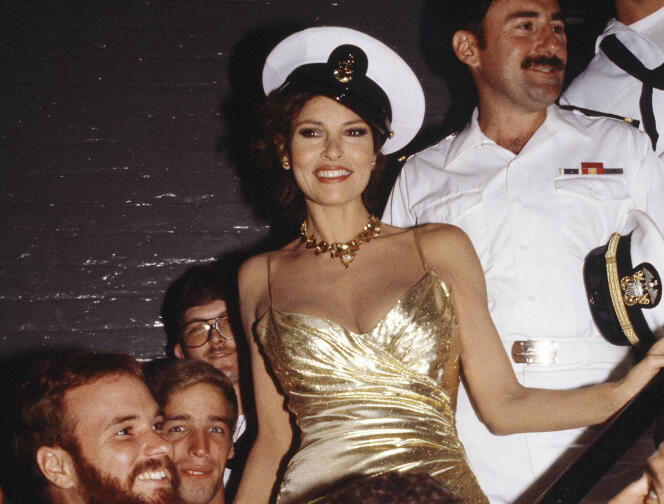 Raquel Welch in the Broadway musical Woman of the Year, New York, July 3, 1982. 