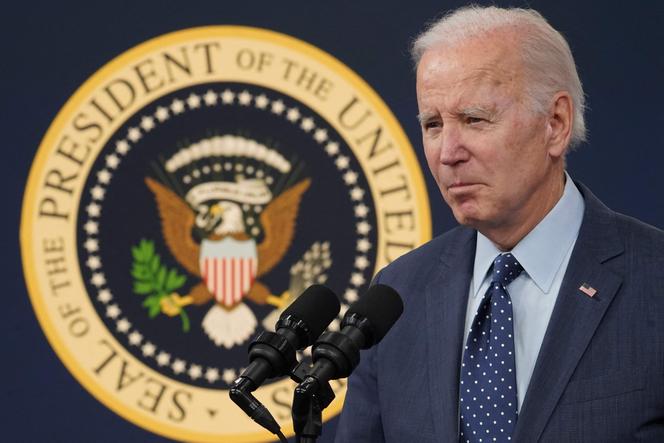 Le président américain Joe Biden parle de la réponse de l'administration aux récents objets aériens à la Maison Blanche à Washington, DC, le 16 février 2023. 