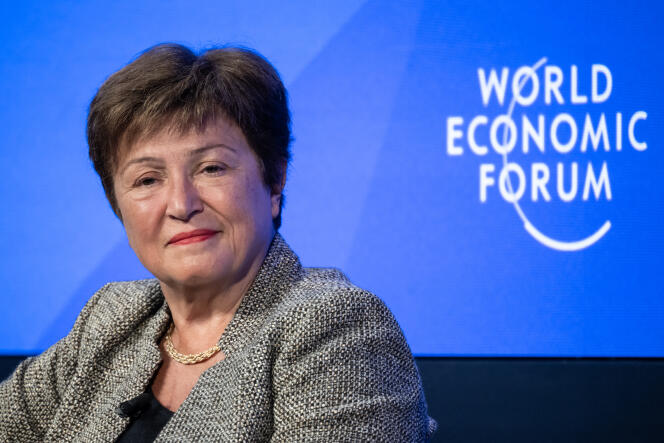La directora del Fondo Monetario Internacional, Kristalina Georgieva, en el Foro Económico Mundial en Davos, 17 de enero de 2023.