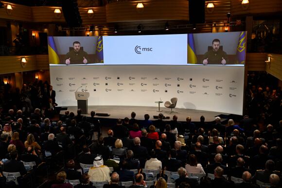 Volodymyr Zelensky durante la Conferencia de Seguridad de Munich (MSC) en Munich, sur de Alemania, el 17 de febrero de 2023.