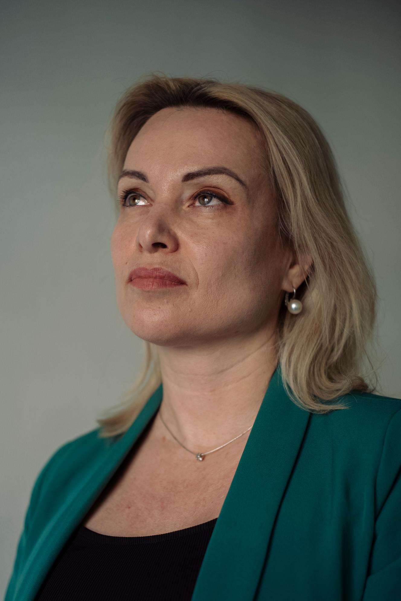 Marina Ovsiannikova, en las instalaciones de Reporteros sin Fronteras, en París, el 14 de febrero de 2023.