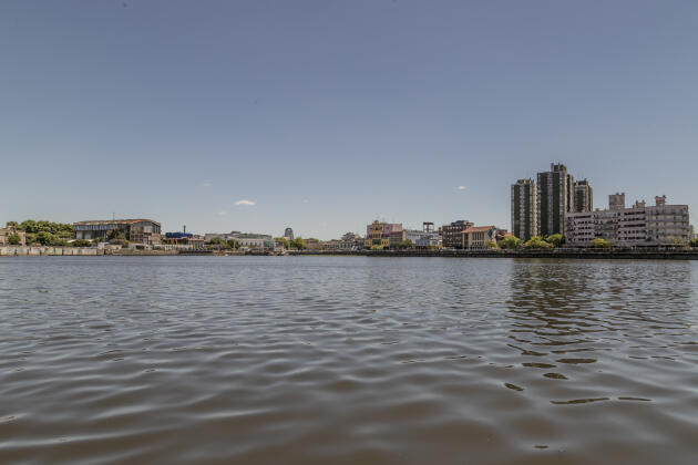 View of La Boca tourist district from the Riachuelo in Buenos Aires, November 15, 2022.