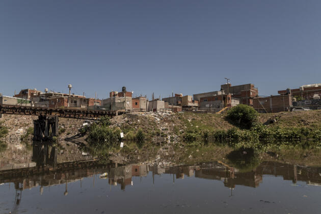 Waste accumulated on the Riachuelo River banks in Buenos Aires on November 15, 2022. The area constitues part of the 4% of the river that is awaiting decontamination.