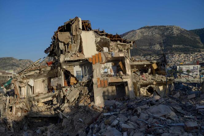 En Hatay, al sur de Turquía, el 17 de febrero de 2023, tras un terremoto de magnitud 7,8.