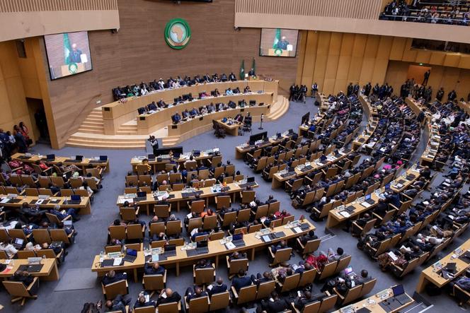 Apertura de la 36.ª cumbre de la Unión Africana (UA) en la sede de la organización en Addis Abeba el 18 de febrero de 2023.