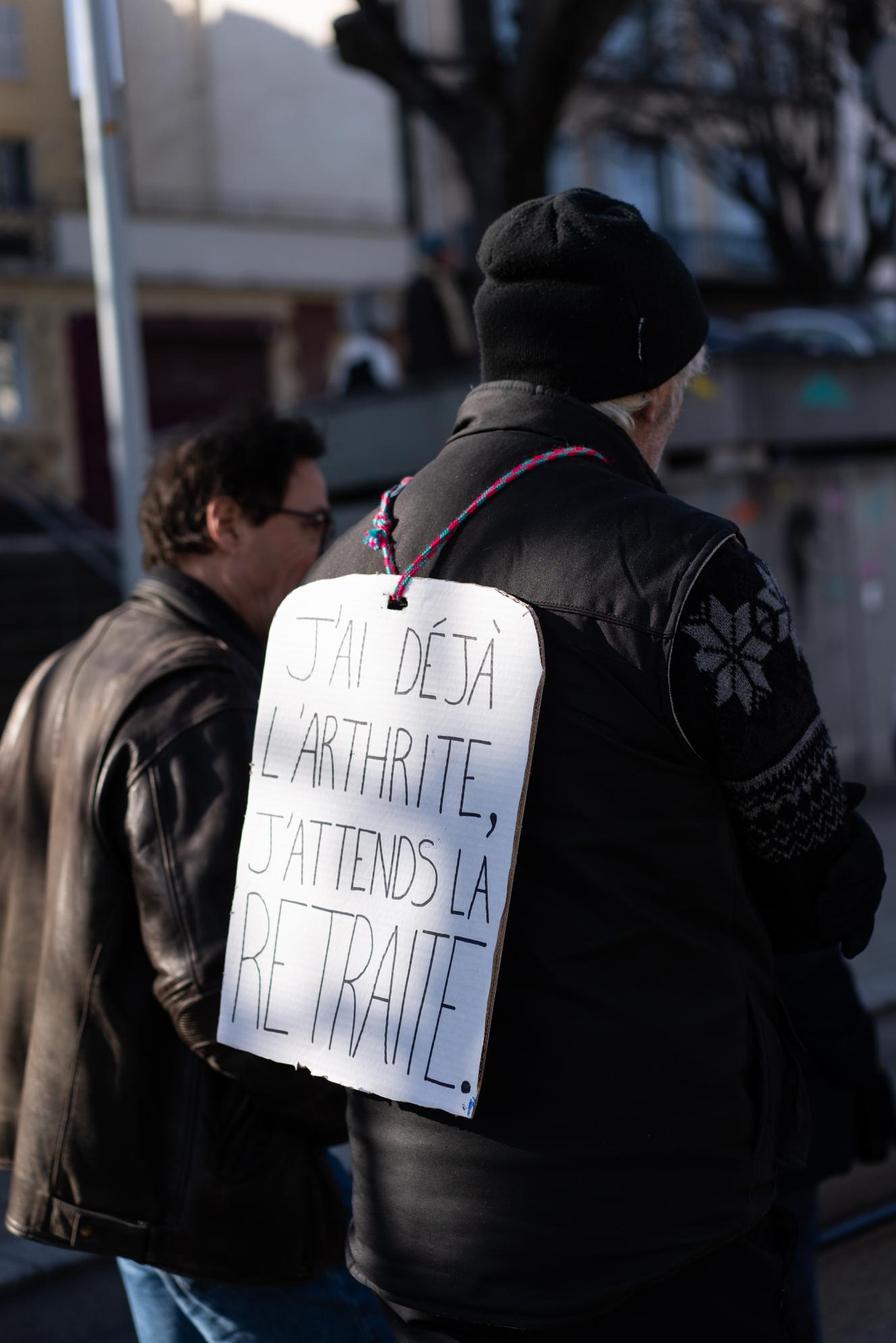 Manifestation contre le projet de réforme des retraites, à Clermont-Ferrand, le 11 février 2023.