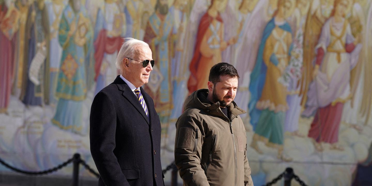 Joe Biden en una visita sorpresa a Kiev, la primera desde el comienzo del conflicto