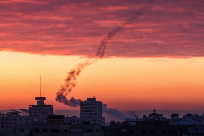 Cohete disparado desde la Franja de Gaza, 23 de febrero de 2023.
