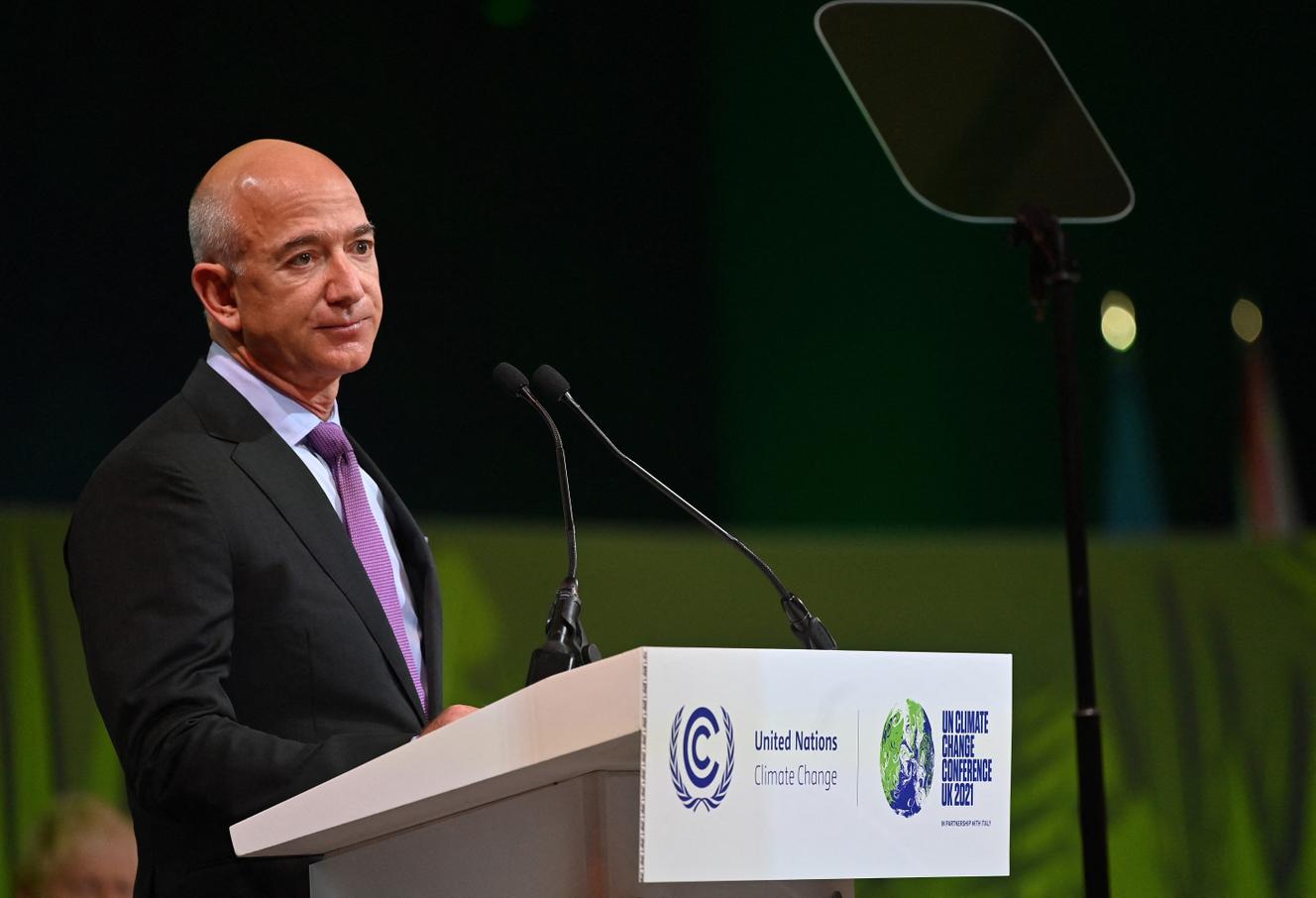 El fundador de Amazon, Jeff BEzos, en la COP26 en Glasgow el 2 de noviembre de 2021.