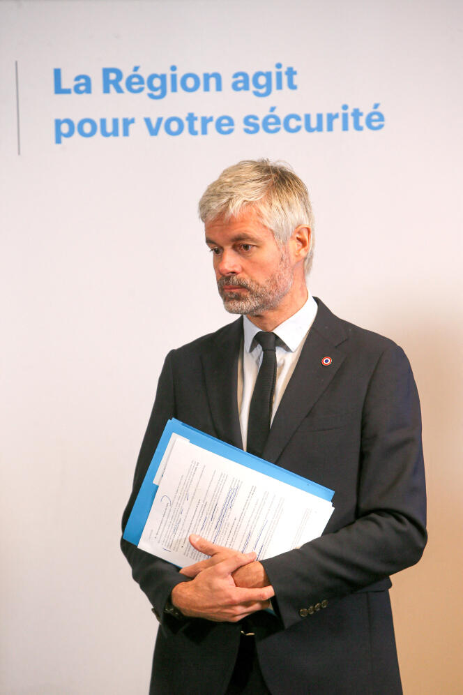 Laurent Wauquiez, président d'Auvergne-Rhône-Alpes, à Lyon, le 12 décembre 2022.