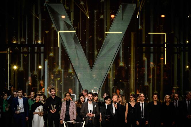 Les artistes nommés sur la scène des Victoires de la musique classique à l’auditorium de Dijon, le 1er mars 2023.