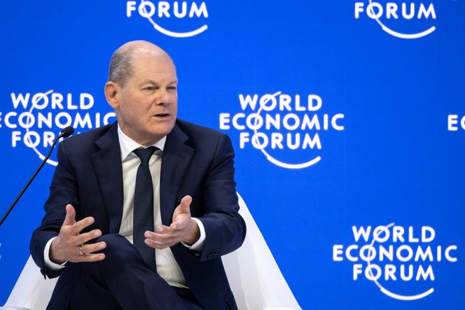 El canciller alemán Olaf Scholz en la Cumbre Económica Mundial en Davos en enero de 2023.