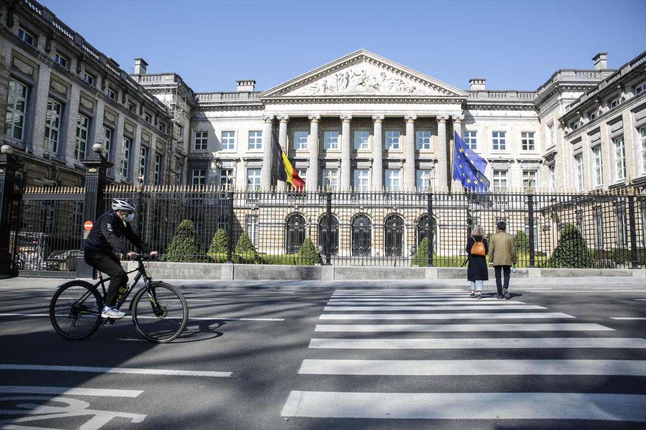 El Parlamento Federal de Bélgica, en Bruselas, en abril de 2020.