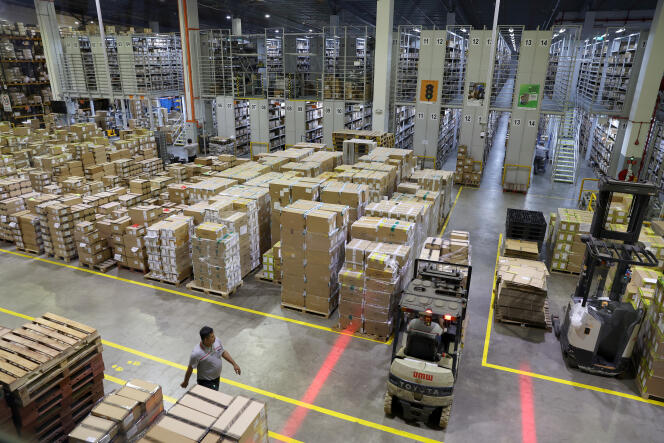 In the Maersk warehouse in Singapore, February 6, 2023.