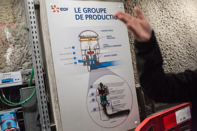 Dans la centrale de Livet-et-Gavet (Isère), le 2 mars 2023.