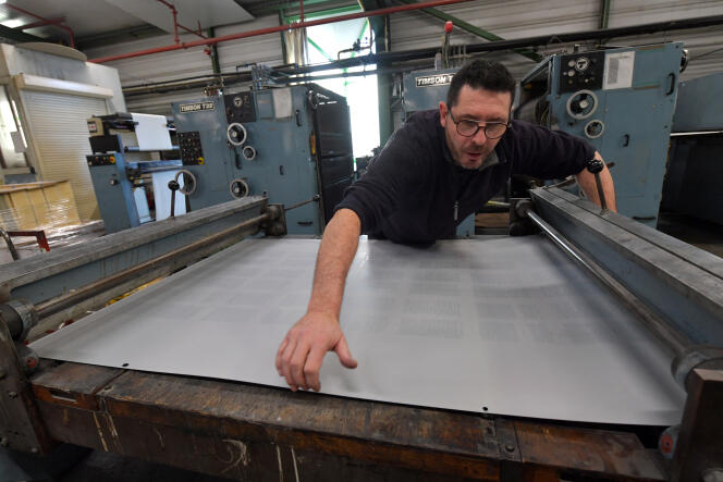 The Normandie Roto Impression printing press in Lonrai (Orne), January 18, 2023.