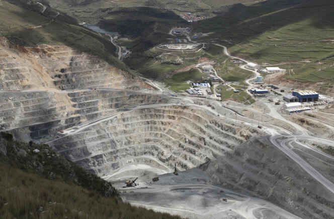 Mine de cuivre de Las Bambas, au Pérou, le 1er février 2023.