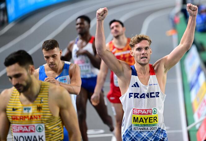 Kevin Mayer worked in the 1,000 meters, the last event of the heptathlon. 