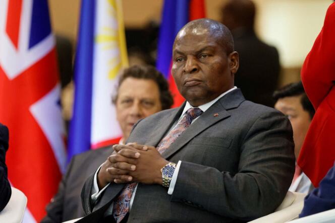 El presidente de la República Centroafricana, Faustin-Archange Touadéra, en Libreville, Gabón, el 2 de marzo de 2023.
