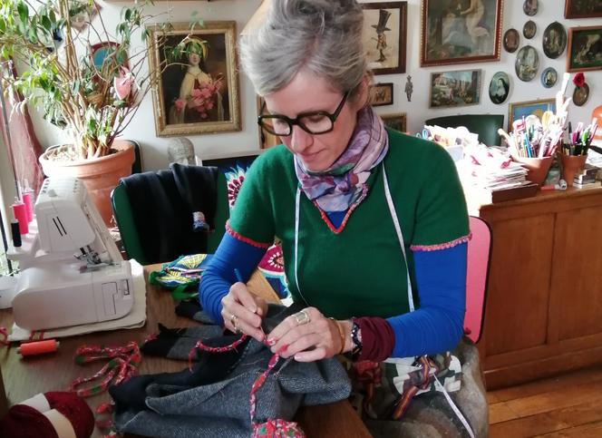 Julie Henocq, in her studio in the 15ᵉ arrondissement.