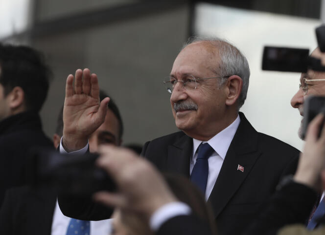 Kemal Kilicdaroglu, the leader of the Republican People's Party, arrives for a meeting before a six-party alliance nominated him as his common candidate to challenge President Recep Tayyip Erdogan, in Ankara, Turkey, March 6, 2023. 