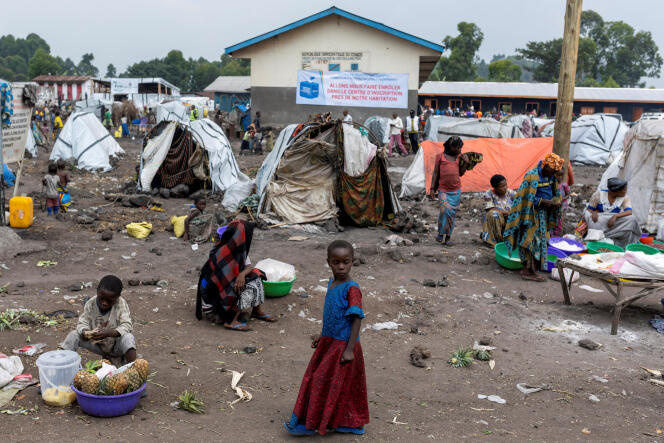En un campamento para personas desplazadas en Kanyaruchinya, cerca de Goma, Kivu del Norte, el 16 de febrero de 2023.