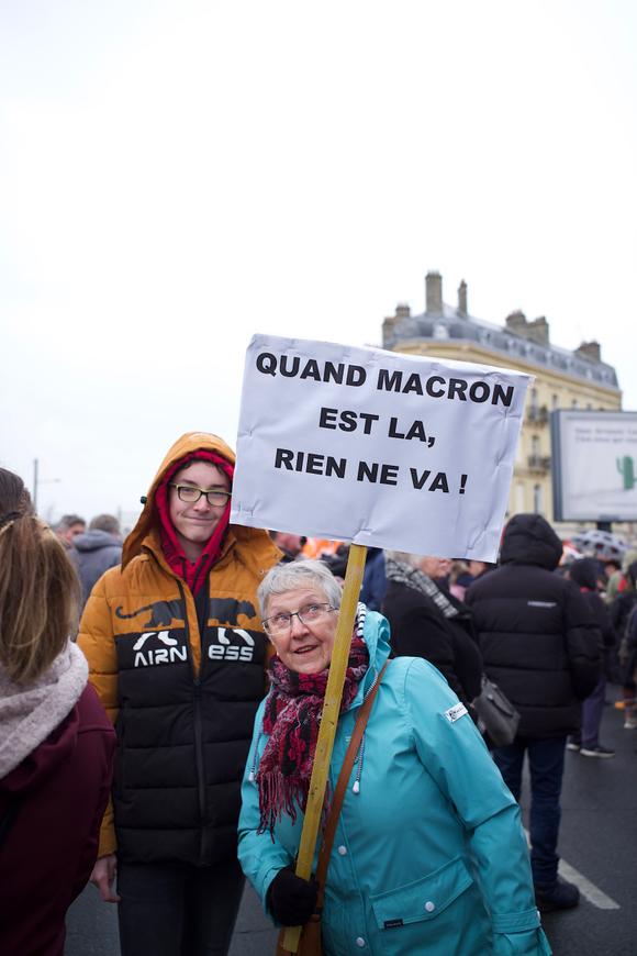 Patricia Quenot, retraitée de 74 ans, dans le cortège de la manifestation au Havre, le 7 mars 2023.
