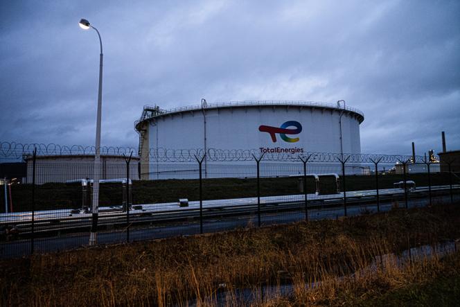 Part of the Total refinery in Gonfreville-l'Orcher, a town in the eastern suburbs of Le Havre (Seine-Maritime), March 8, 2023.
