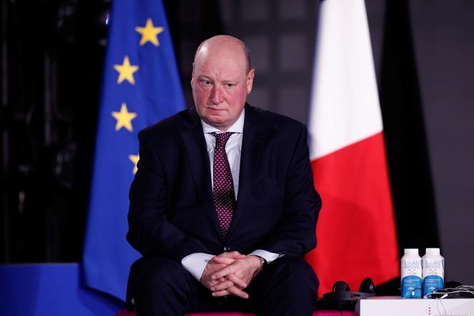 Henrik Hololei, directeur général de la mobilité et des transports à la Commission européenne, lors du sommet européen du rail à Saint-Denis, près de Paris, le 21 février 2022.