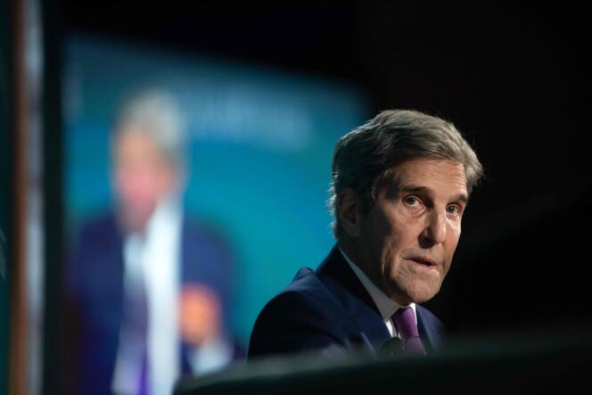 John Kerry, US special climate envoy, at CERAweek in Houston, Texas, March 6, 2023.