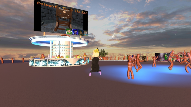 Sausages, beer and a sunset to enjoy the last moments of AltspaceVR.