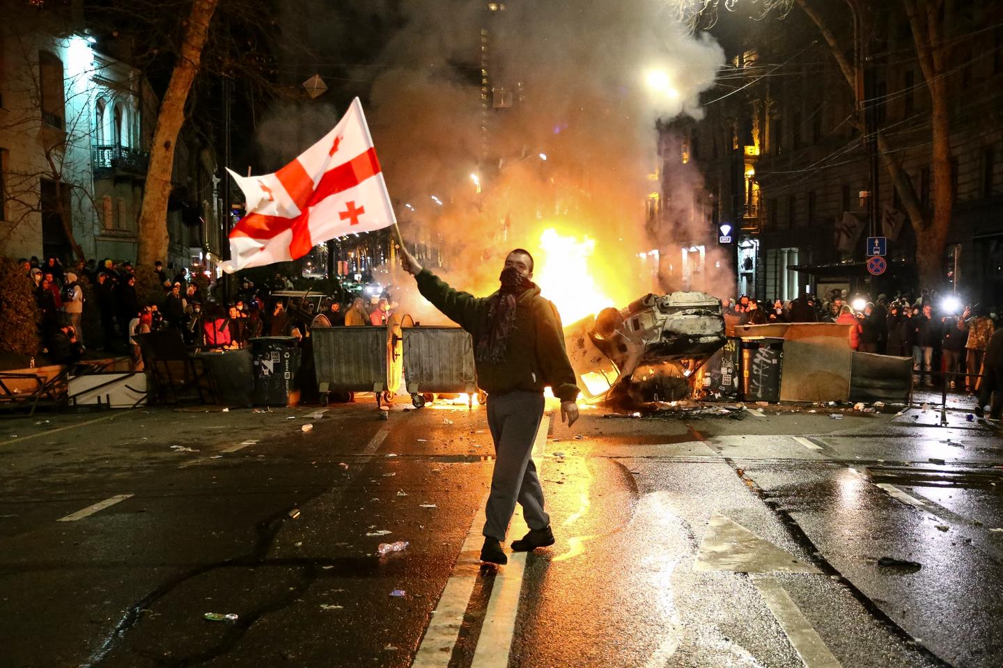 Russia denounces Georgia protests as coup attempt