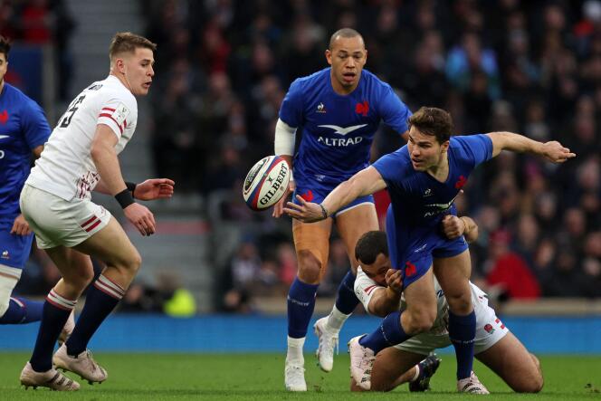 The Blues of Antoine Dupont and Gaël Fickou, here against England, Saturday March 11 at Twickenham, face Wales at the end of the Six Nations Tournament. 