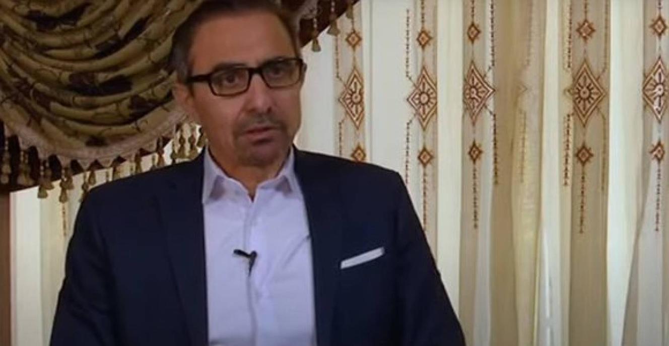 Captura de pantalla de la confesión de Habib Chaab, también conocido como Habib Asyud, transmitida por la televisión pública iraní el 11 de noviembre.