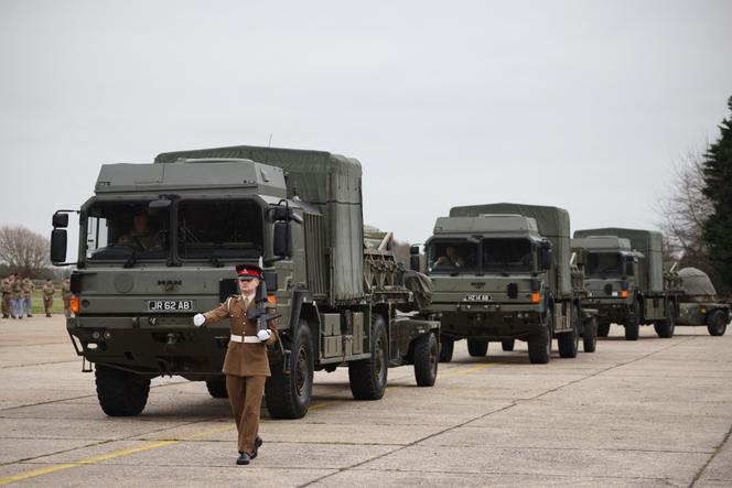 Des système de défense sol-air « Rapier », développés par British Aircraft Corporation, à Thorney Island, dans le sud de l’Angleterre, le 27 janvier 2022.