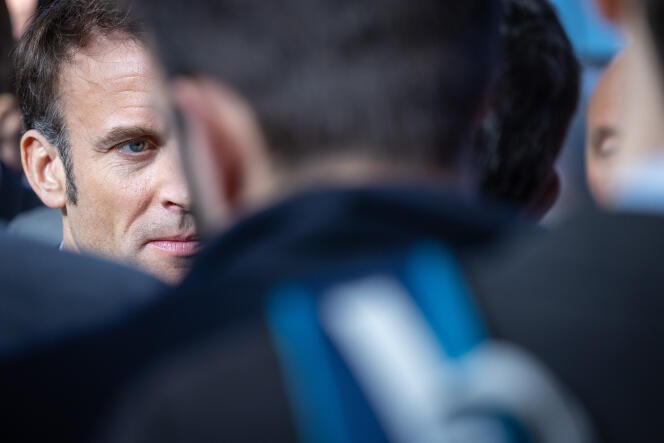 Emmanuel Macron, at the Salon de l'Agriculture, in Paris, Monday, February 25, 2023.