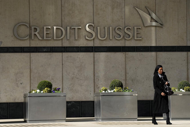 Le siège londonien de Credit Suisse, le 16 mars 2023.