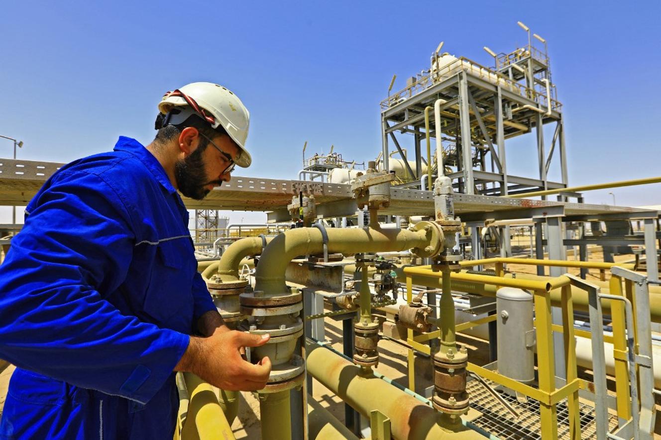 Un complejo petrolero en la provincia de Dhi Qar, Irak, en agosto de 2022.
