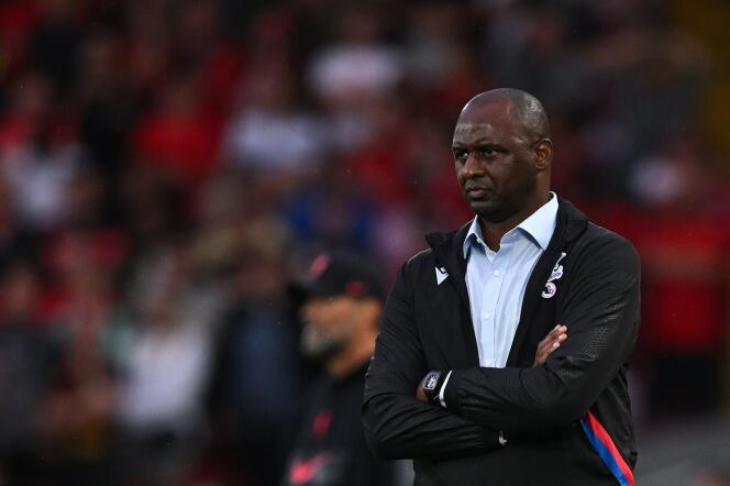French coach Patrick Vieira, here on the Crystal Palace bench, in August 2022.