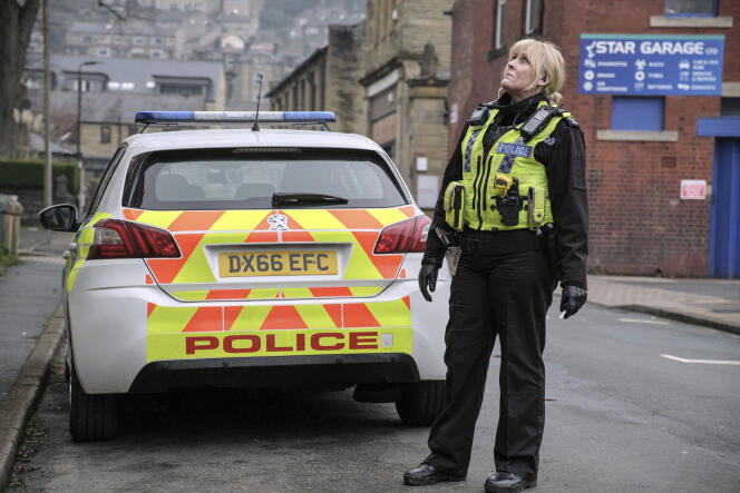 Catherine Cawood (Sarah Lancashire) in the “Happy Valley” series, created and written by Sally Wainwright.