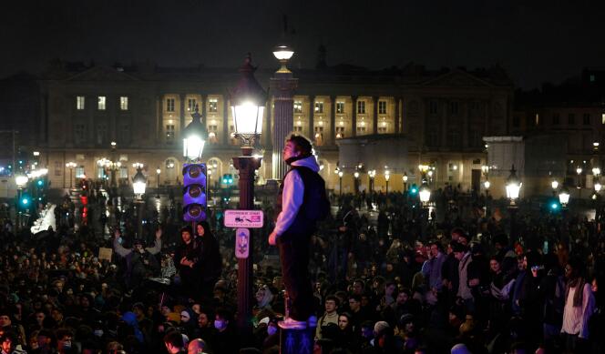 Like the previous day, a rally was held on Friday 17 March in Place de la Concorde to protest the government's use of 49.3 as part of the pension reform. 